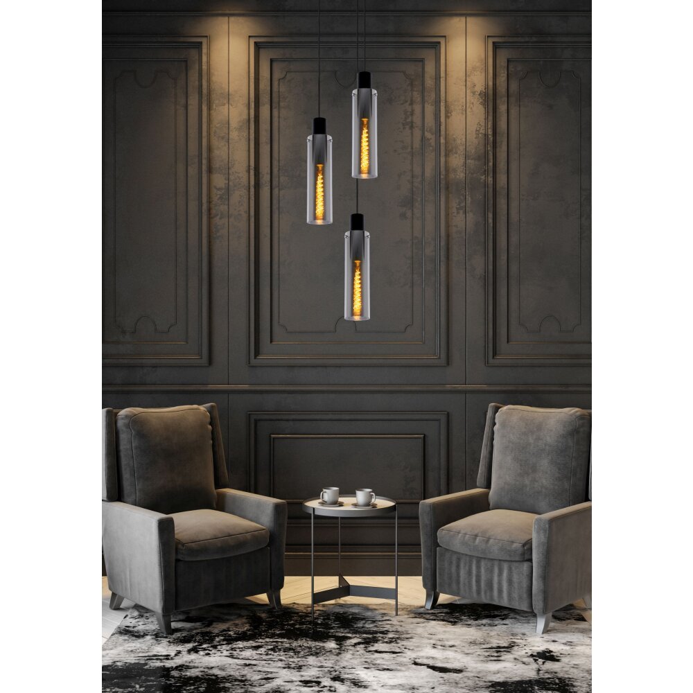 Lucide ORLANDO Hanglampen Grijs, Roest, 3-lichts main product photo