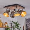 Hora Plafondlamp Zwart, 4-lichts