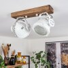 Herford Plafondlamp Bruin, Natuurlijke kleuren, Wit, 2-lichts