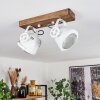 Herford Plafondlamp Bruin, Natuurlijke kleuren, Wit, 2-lichts