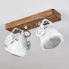 Herford Plafondlamp Bruin, Natuurlijke kleuren, Wit, 2-lichts