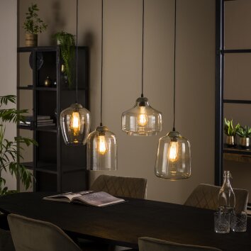 Polvero Hanglamp Oud zilver, 4-lichts
