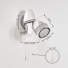 Morges Muurlamp LED Chroom, 1-licht