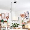 Bassagoda Hanglamp, Hanglamp Beige, Wit, 1-licht