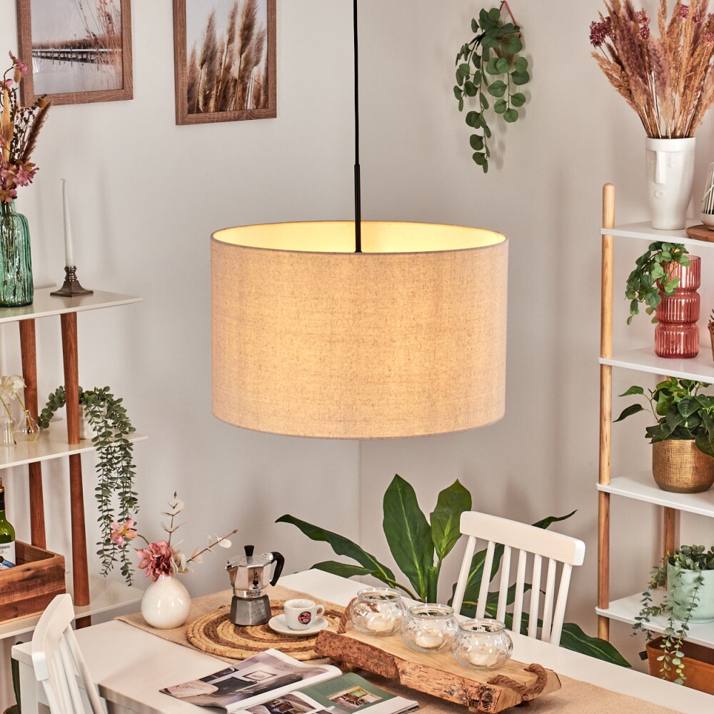 Flemming Hanglamp, Hanglamp Beige, Wit, 1-licht main product photo