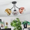 Koyoto Plafondlamp, Kogellampje 42 cm Chroom, Goud, Duidelijk, Koperkleurig, Rookkleurig, 3-lichts
