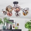 Ripoll Plafondlamp, Kogellampje Chroom, Goud, Duidelijk, Koperkleurig, Rookkleurig, 7-lichts
