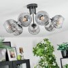 Ripoll Plafondlamp, Kogellampje Duidelijk, Rookkleurig, 7-lichts