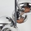 Koyoto Plafondlamp, Kogellampje 32 cm Chroom, Rookkleurig, 4-lichts