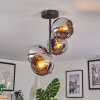 Koyoto Plafondlamp, Kogellampje 32 cm Chroom, Rookkleurig, 4-lichts