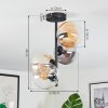 Gastor Plafondlamp, Kogellampje 32 cm Amber, Duidelijk, Rookkleurig, 4-lichts