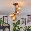 Ripoll Plafondlamp, Kogellampje Amber, Duidelijk, 4-lichts