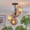 Koyoto Plafondlamp, Kogellampje 32 cm Duidelijk, Rookkleurig, 4-lichts