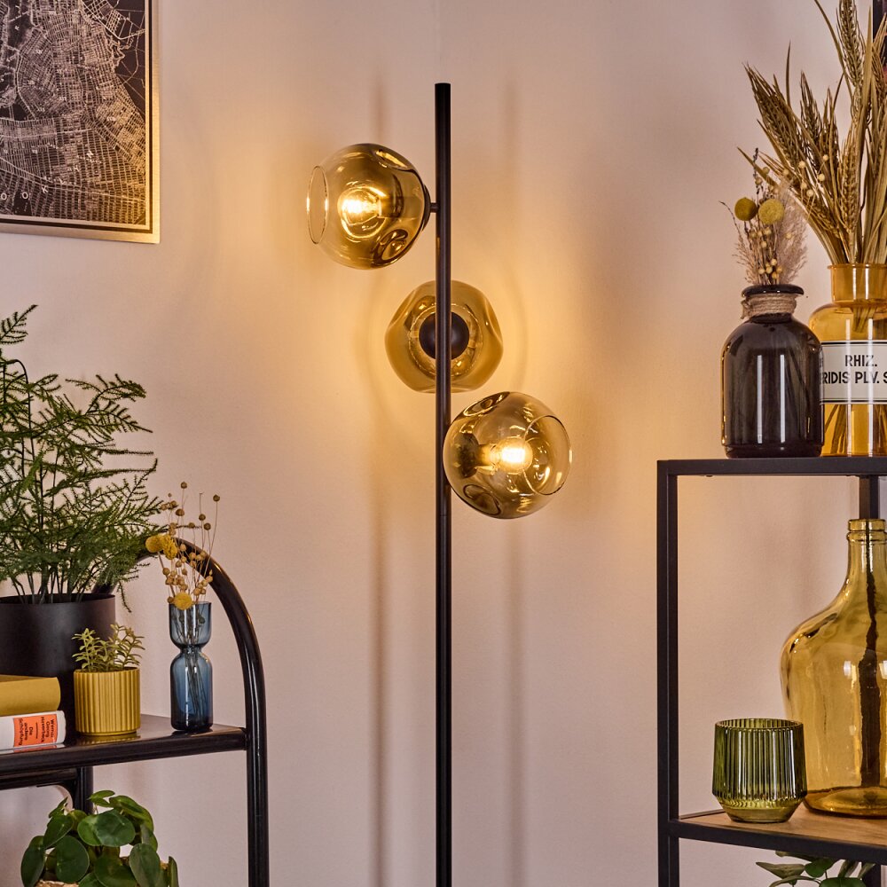 Ripoll Staande lamp Goud, Duidelijk, 3-lichts