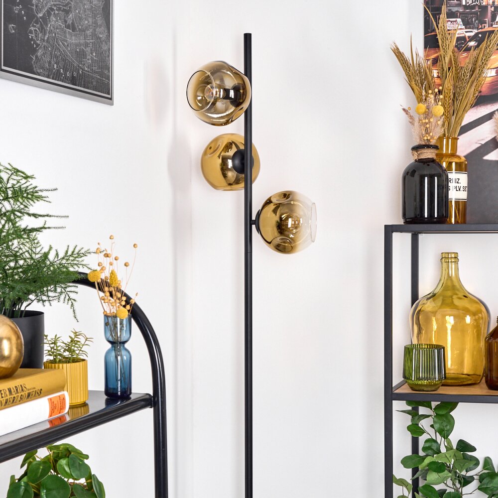 Ripoll Staande lamp Goud, Duidelijk, 3-lichts