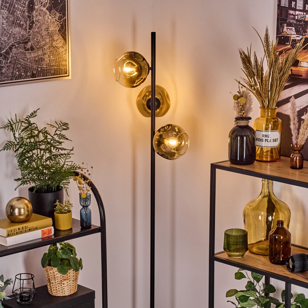 Ripoll Staande lamp Goud, Duidelijk, 3-lichts