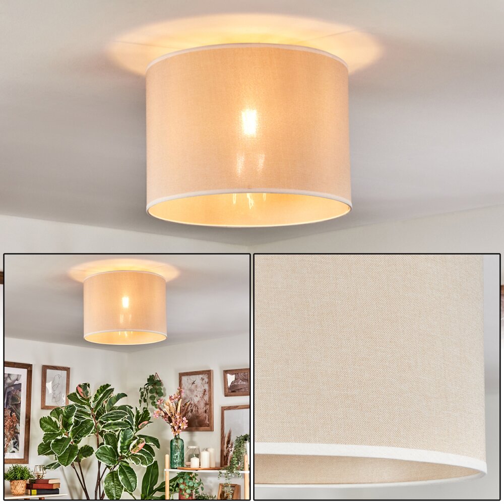 Bassagoda Plafondlamp Beige, Wit, 1-licht main product photo