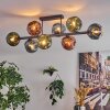 Ripoll Plafondlamp, Kogellampje Blauw, Groen, Koperkleurig, 8-lichts