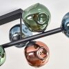 Ripoll Plafondlamp, Kogellampje Blauw, Groen, Koperkleurig, 8-lichts