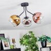 Koyoto Plafondlamp, Kogellampje 42 cm Chroom, Goud, Duidelijk, Koperkleurig, Rookkleurig, 3-lichts