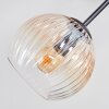 Koyoto Plafondlamp, Kogellampje 42 cm Amber, Duidelijk, Rookkleurig, 3-lichts