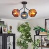 Koyoto Plafondlamp, Kogellampje 42 cm Blauw, Goud, Koperkleurig, 3-lichts