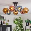 Ripoll Plafondlamp, Kogellampje Blauw, Goud, Koperkleurig, 7-lichts