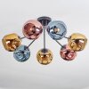Ripoll Plafondlamp, Kogellampje Blauw, Goud, Koperkleurig, 7-lichts