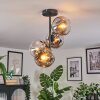 Ripoll Plafondlamp, Kogellampje Chroom, Duidelijk, Rookkleurig, 4-lichts