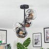 Ripoll Plafondlamp, Kogellampje Chroom, Duidelijk, Rookkleurig, 4-lichts
