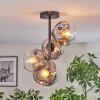 Ripoll Plafondlamp, Kogellampje Duidelijk, Rookkleurig, 4-lichts