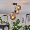 Ripoll Plafondlamp, Kogellampje Rookkleurig, 4-lichts