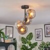 Ripoll Plafondlamp, Kogellampje Duidelijk, Rookkleurig, 4-lichts