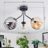 Ripoll Plafondlamp, Kogellampje Amber, Duidelijk, Rookkleurig, 3-lichts