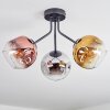 Ripoll Plafondlamp, Kogellampje Chroom, Goud, Duidelijk, Koperkleurig, Rookkleurig, 3-lichts