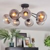 Koyoto Plafondlamp, Kogellampje 82 cm Duidelijk, Rookkleurig, 7-lichts