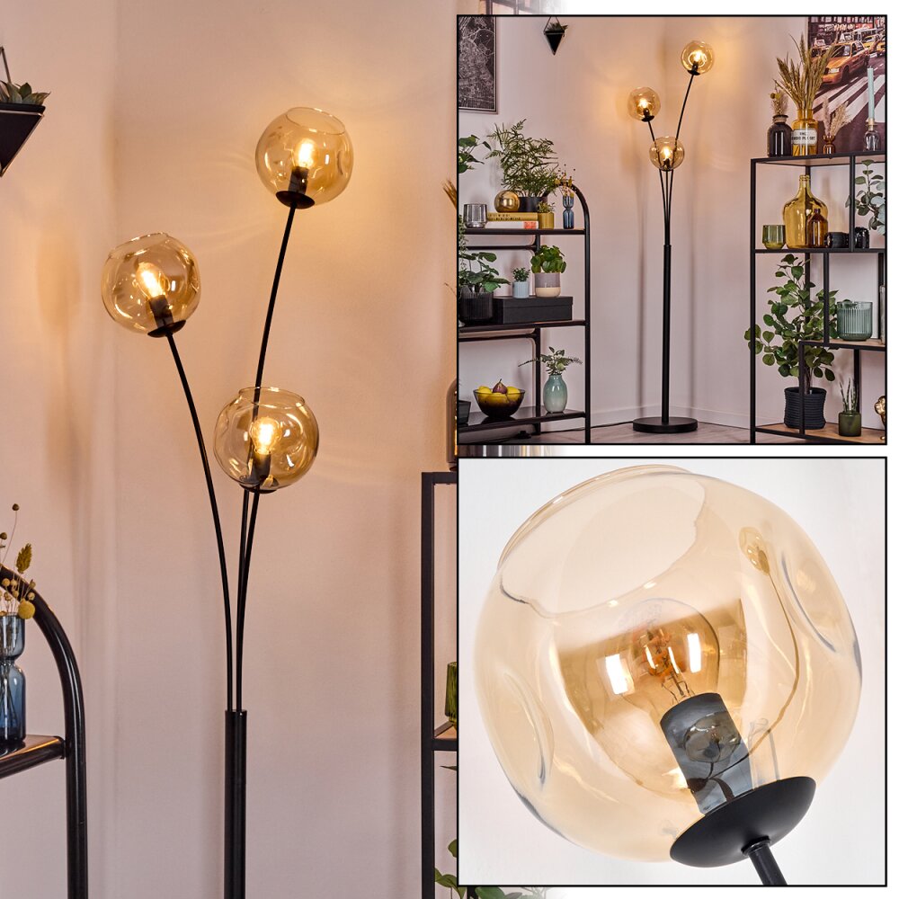 Ripoll Kogellampje, Staande lamp Amber, 3-lichts main product photo