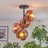 Ripoll Plafondlamp, Kogellampje Duidelijk, Koperkleurig, 4-lichts