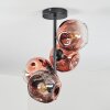 Ripoll Plafondlamp, Kogellampje Duidelijk, Koperkleurig, 4-lichts