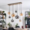 Ripoll Hanglamp, Kogellampje, Hanglamp Natuurlijke kleuren, Zwart, 8-lichts