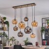 Ripoll Hanglamp, Kogellampje, Hanglamp Natuurlijke kleuren, Zwart, 8-lichts