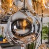 Ripoll Hanglamp, Kogellampje, Hanglamp Natuurlijke kleuren, Zwart, 8-lichts