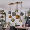 Ripoll Hanglamp, Kogellampje, Hanglamp Natuurlijke kleuren, Zwart, 8-lichts