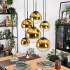 Gastor Hanglamp, Kogellampje, Hanglamp Goud, Duidelijk, 6-lichts
