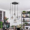 Koyoto Hanglamp, Kogellampje, Cluster hanglamp 35 cm Chroom, Duidelijk, Rookkleurig, 4-lichts