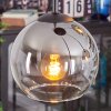Koyoto Hanglamp, Kogellampje, Cluster hanglamp 35 cm Chroom, Duidelijk, Rookkleurig, 4-lichts