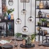 Koyoto Hanglamp, Kogellampje, Cluster hanglamp 35 cm Chroom, Duidelijk, Rookkleurig, 4-lichts