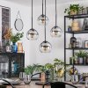 Koyoto Hanglamp, Kogellampje, Cluster hanglamp 35 cm Duidelijk, Rookkleurig, 4-lichts