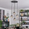 Koyoto Hanglamp, Kogellampje, Cluster hanglamp 35 cm Duidelijk, Rookkleurig, 4-lichts