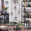 Koyoto Hanglamp, Kogellampje, Cluster hanglamp 35 cm Duidelijk, Rookkleurig, 4-lichts